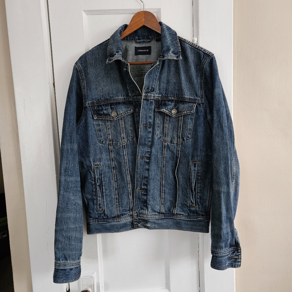 Distressed Denim Jacket Size Small